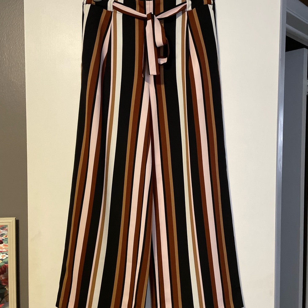 Striped Paper Bag Pants